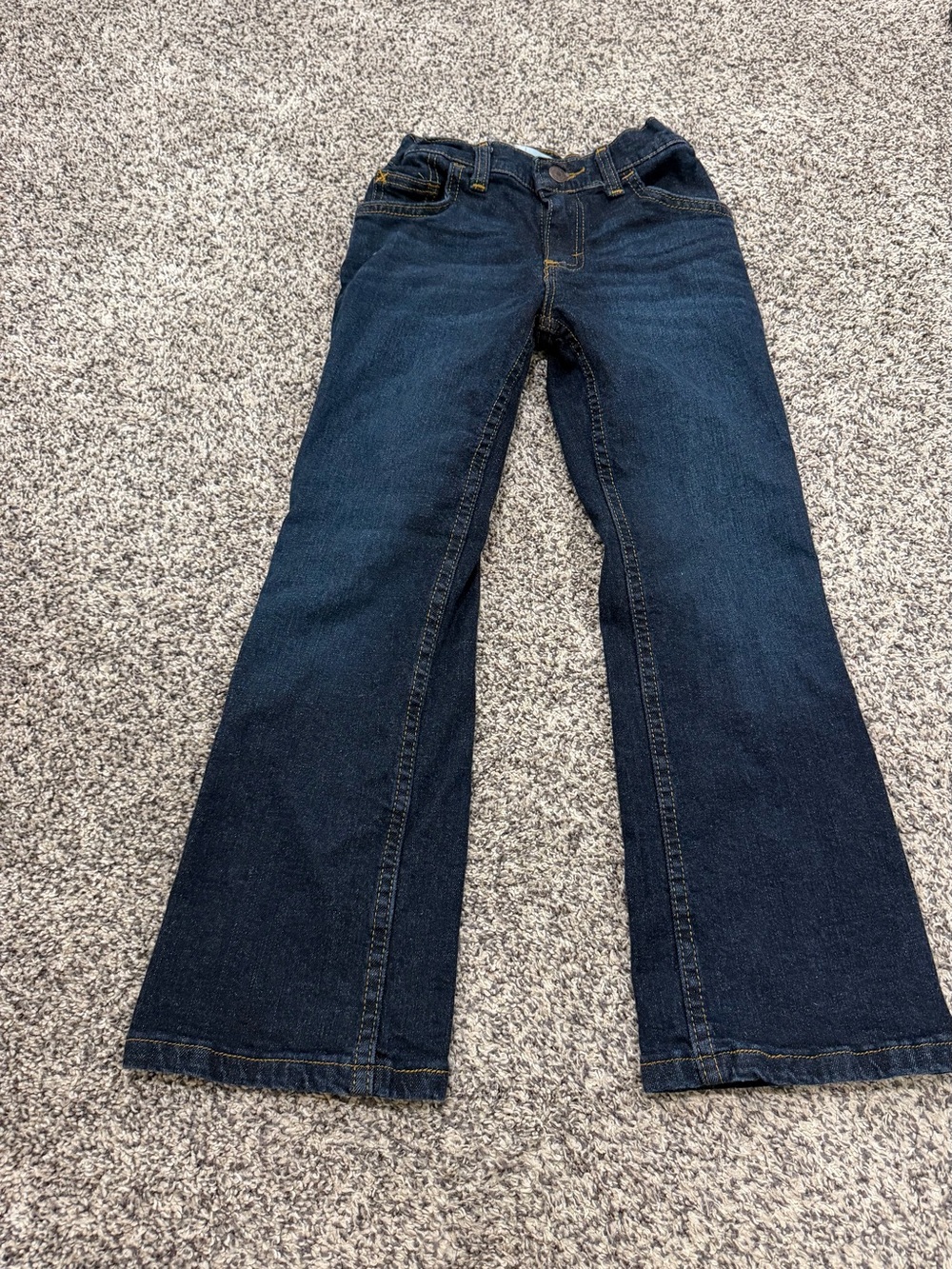 Boys Classic Dark Wash Boot Cut Wranglers 8 Slim Fit Adjustable Waist